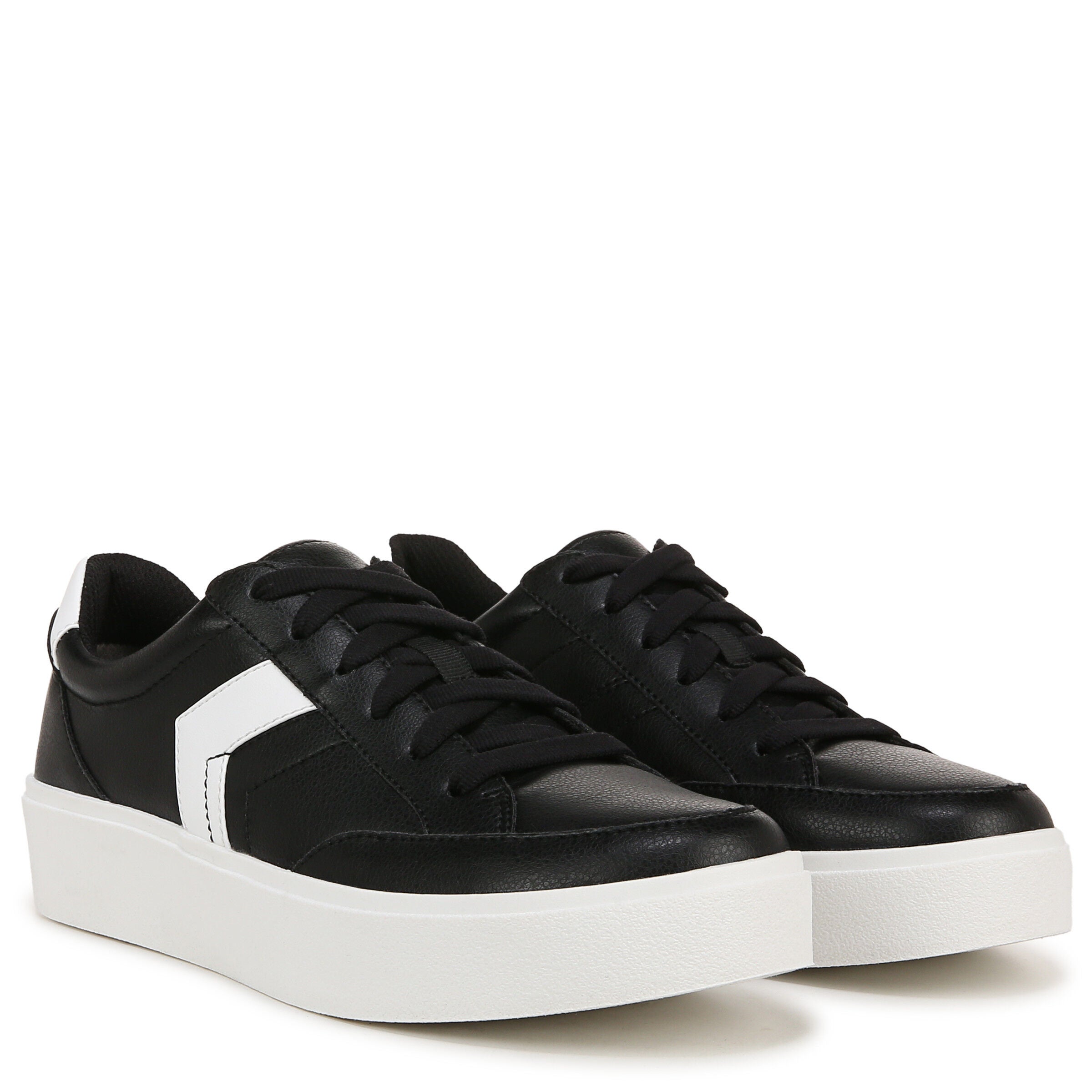 Madison Lace Sneaker, BLACK WHITE, alternate image number 2