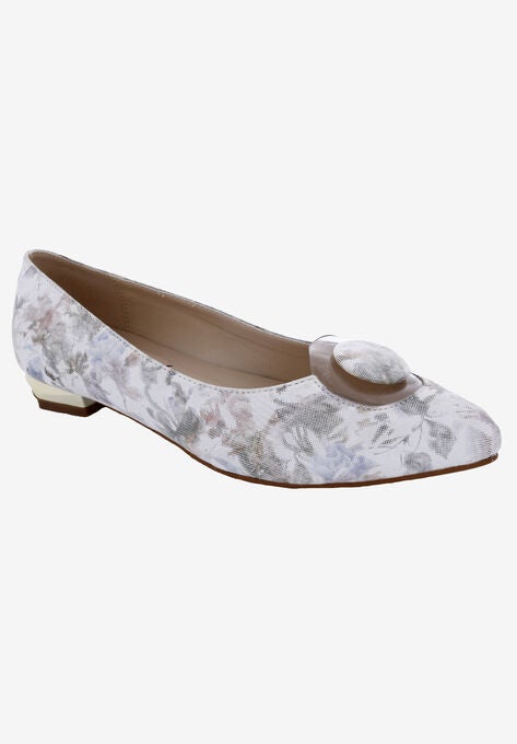 Frilly Loafer, WHITE FLORAL TEXTILE, hi-res image number null
