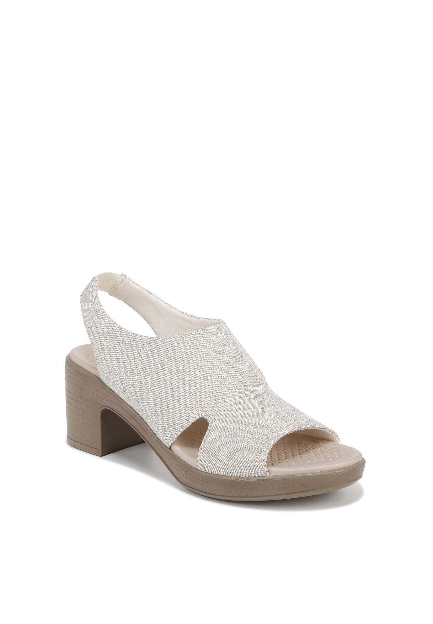 Eden Heeled Sandal, WHITE FABRIC, hi-res image number 0