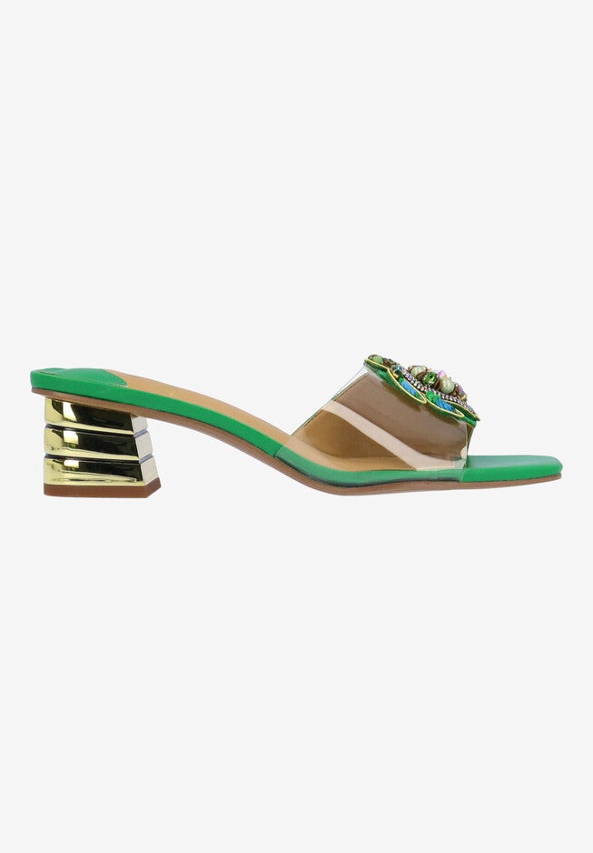 Torti Slip-On Sandal, CLEAR GREEN, alternate image number null