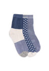 3 Pair Terry Slipper Socks, BLUE SNOWFLAKE, hi-res image number null