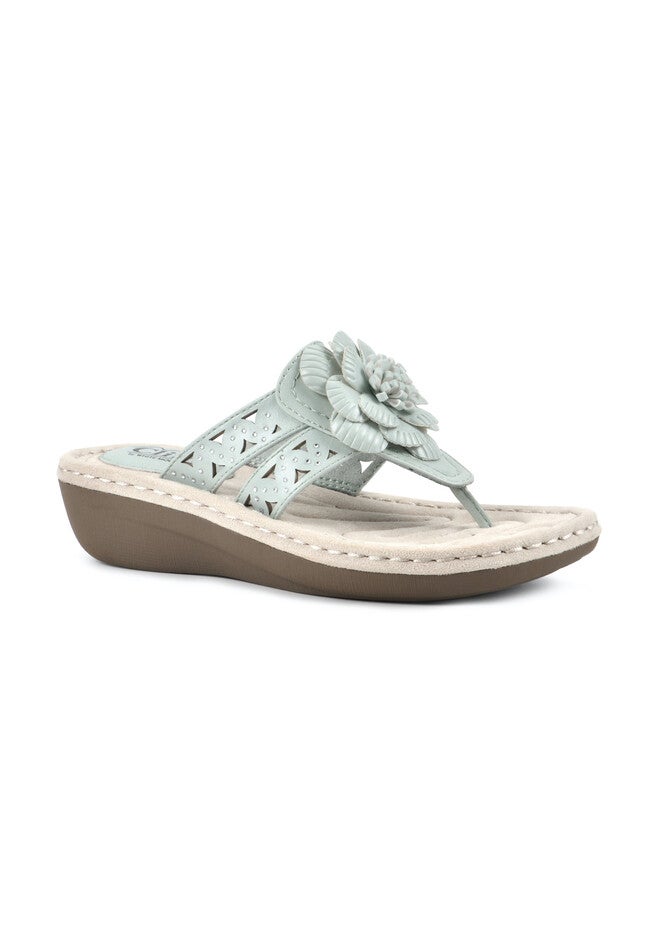 Cliffs Cynthia Wedge Sandal, MINT SMOOTH, hi-res image number 0