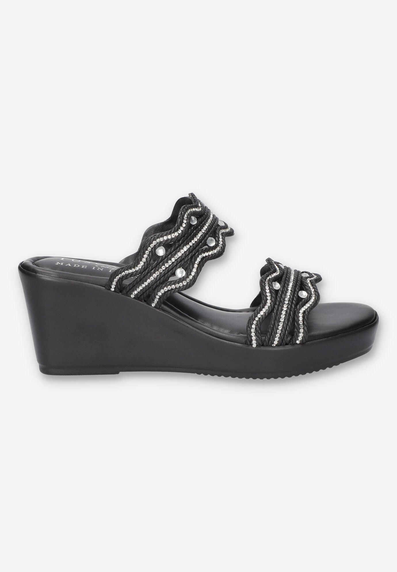 Selva Wedge Sandal, BLACK, alternate image number 2