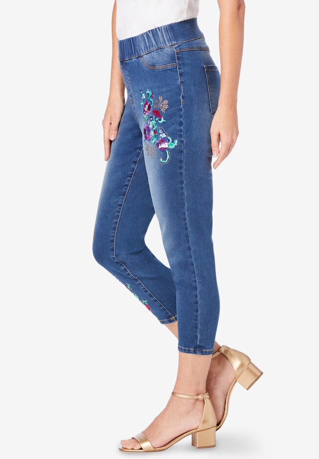 360° Stretch Capri Jean, , alternate image number null
