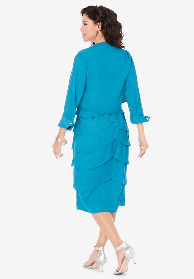 Beaded Tier Jacket Dress, , on-hover image number 1