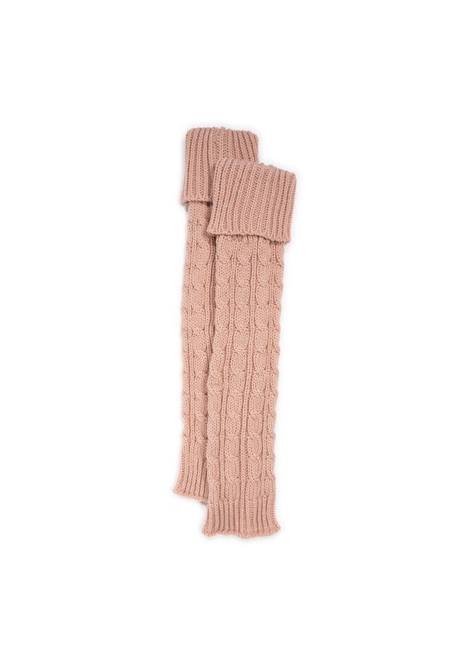 Tall Cabled Knit Legwarmer, SALMON BISQUE, hi-res image number null