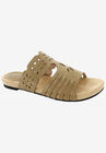 Nikole Slide Sandal, KHAKI FAUX NUBUCK, hi-res image number null