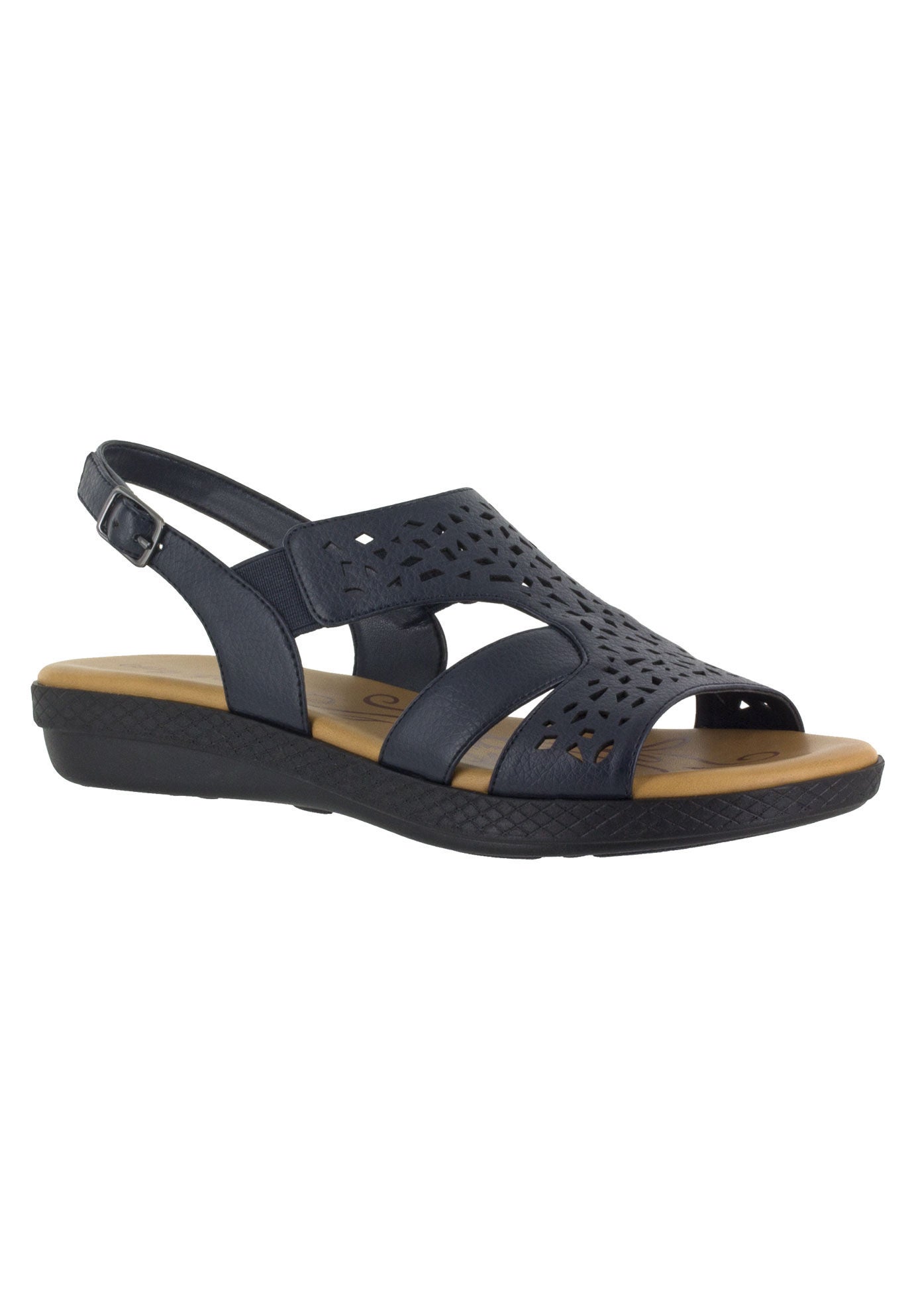 Bolt Sandals by Easy Street®, NAVY, hi-res image number 0