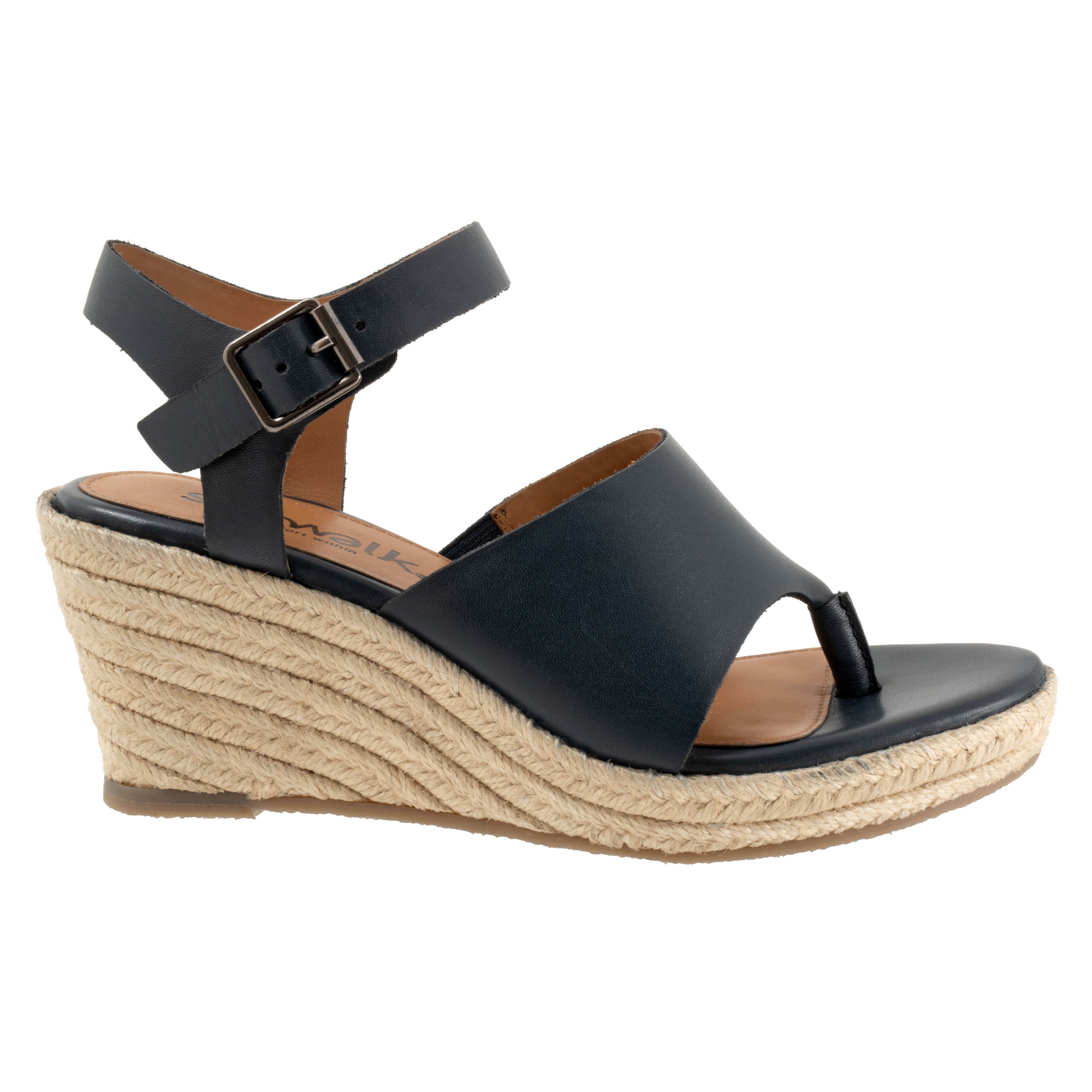 Hilo Wedge Sandal, NAVY, alternate image number 2