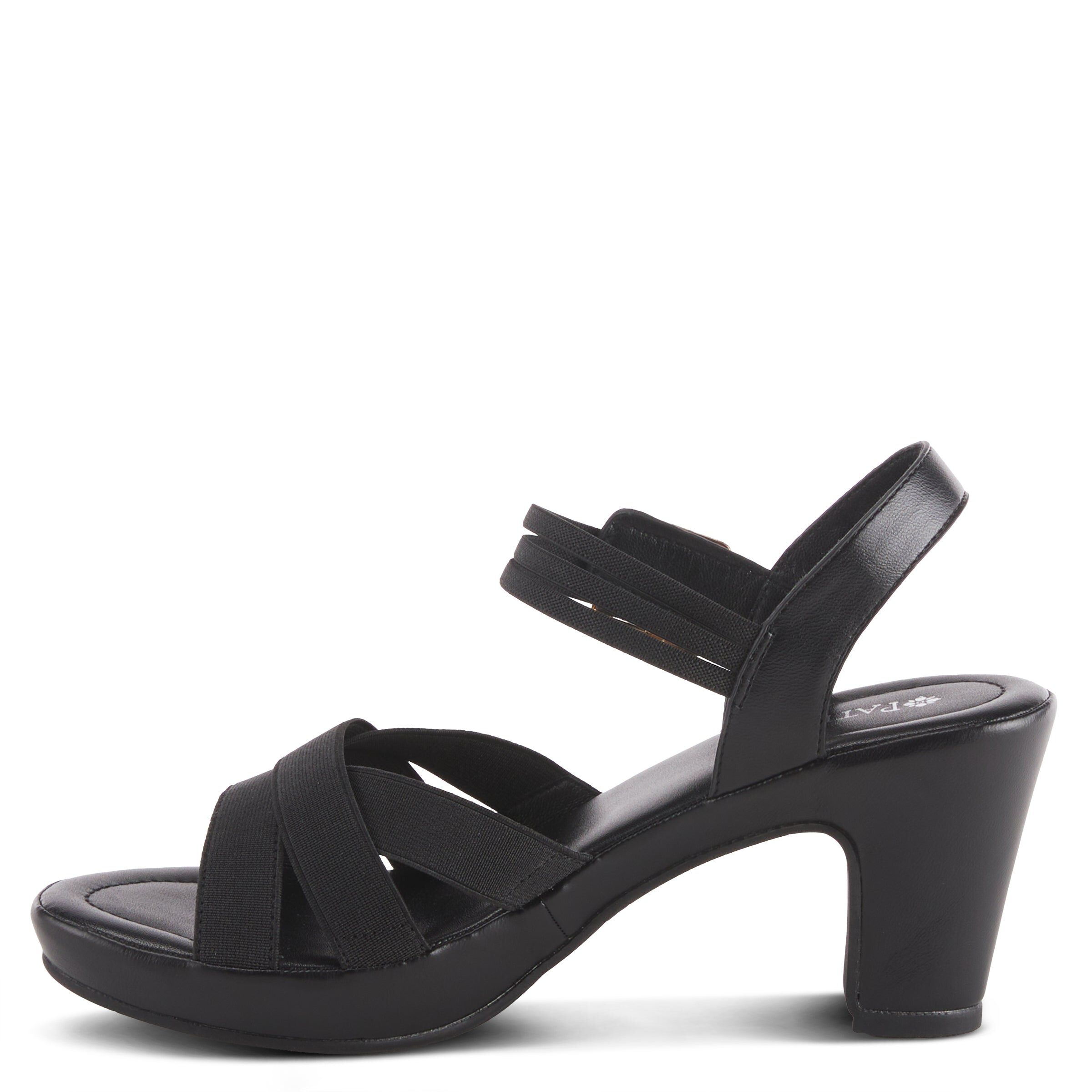 Neesa-Stretch Heel Sandal, BLACK, alternate image number 2