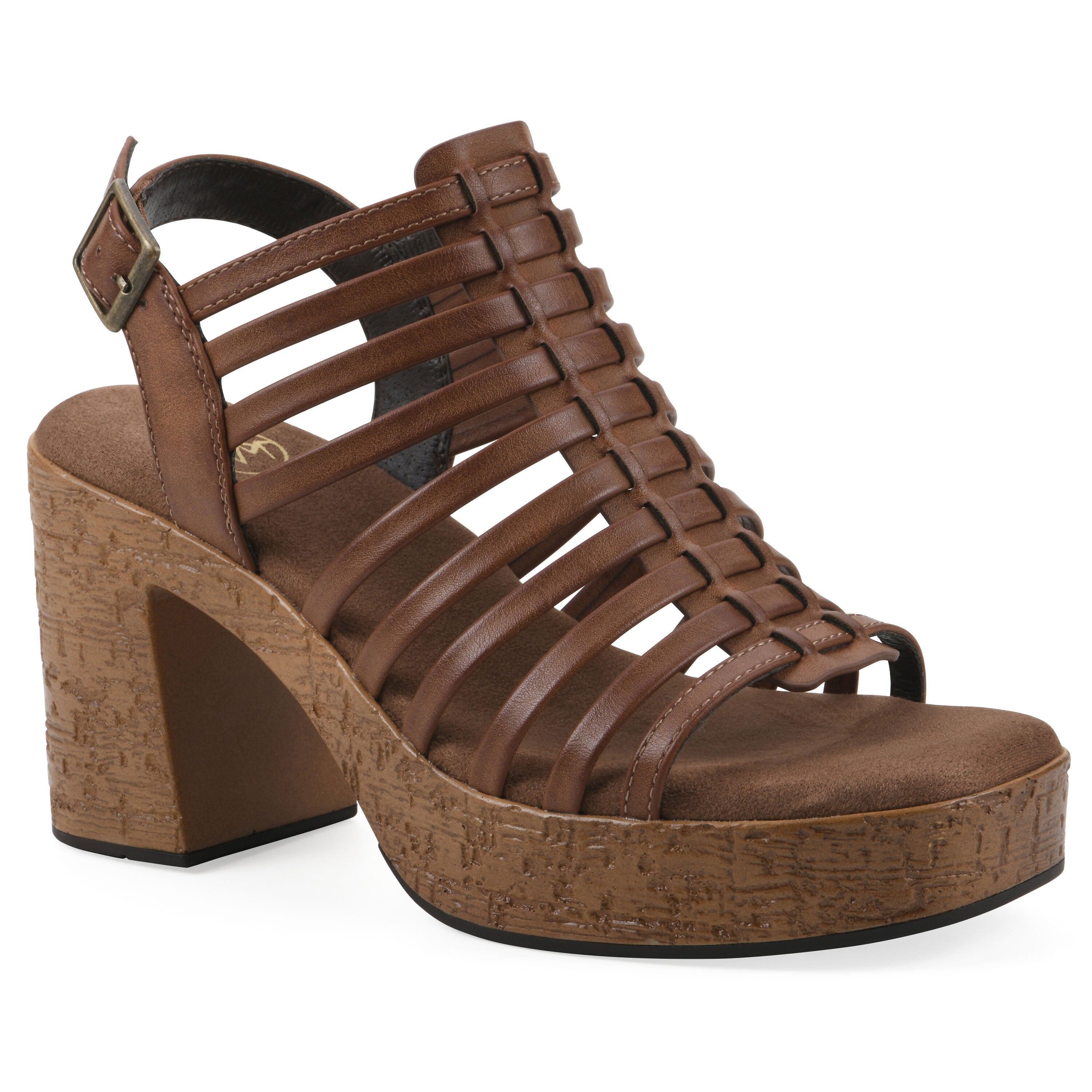 Barbea Platform Sandal, DARK TAN, hi-res image number 0