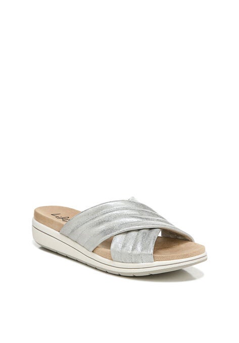 Panama Padded Slide Sandal, SILVER, hi-res image number null