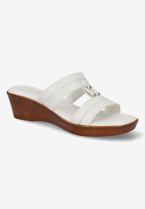Anzola Wedge Sandal, WHITE, hi-res image number null