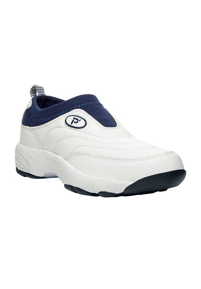 Wash & Wear Slip On Ii Flat, WHITE NAVY, hi-res image number 0