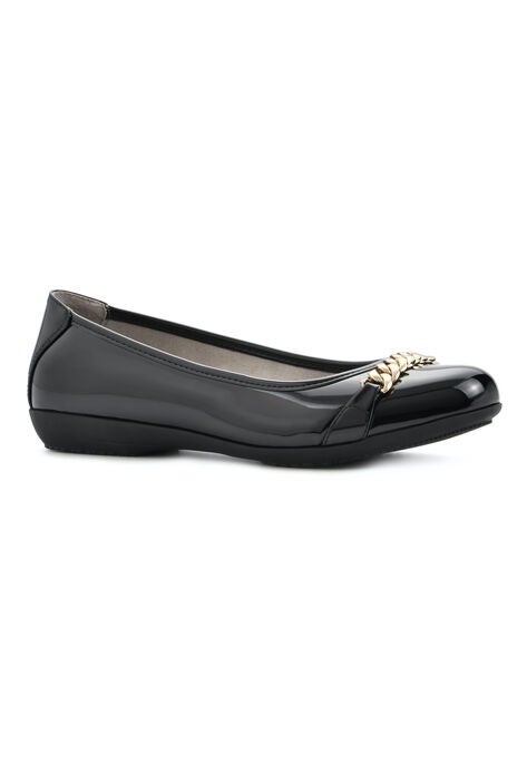 Charmed Casual Flat, BLACK PATENT, hi-res image number null