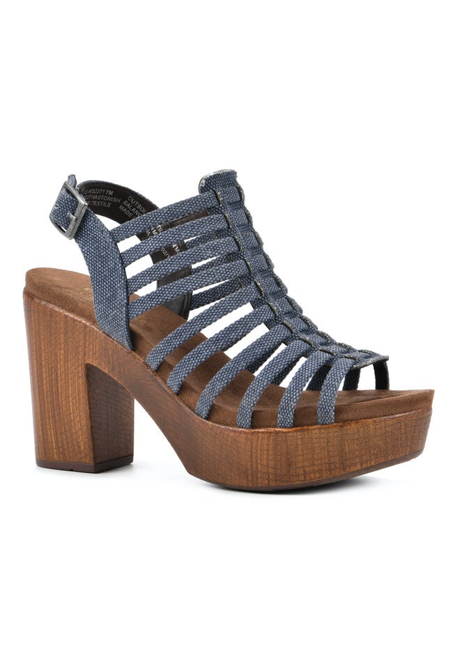 White Mountain Astonish Clog, DENIM BLUE FABRIC, hi-res image number 0