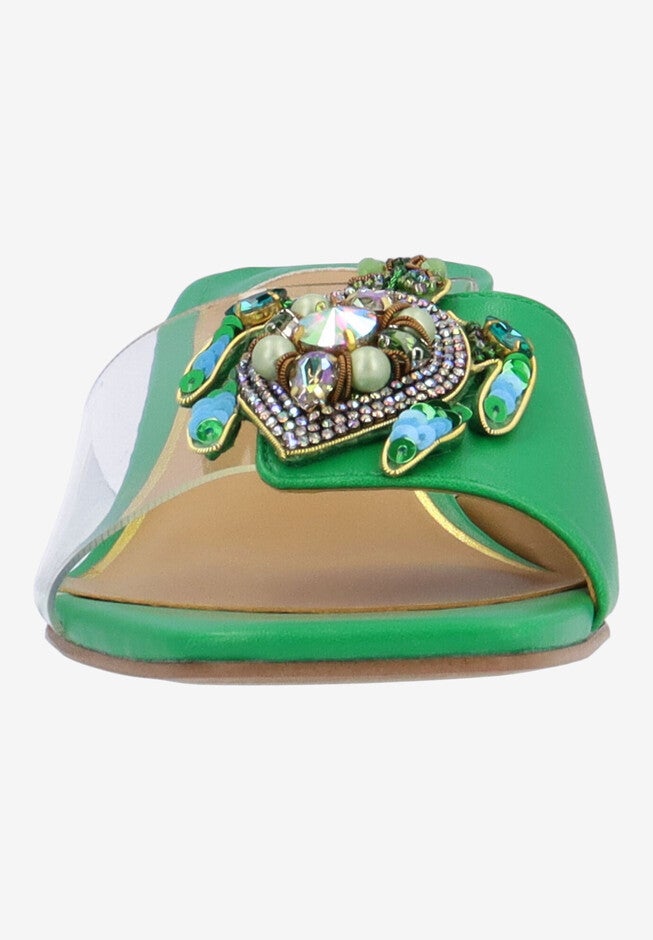 Torti Slip-On Sandal, CLEAR GREEN, alternate image number null