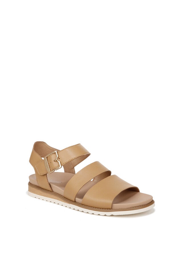 Island Glow Sandal, TAN FAUX LEATHER, hi-res image number 0