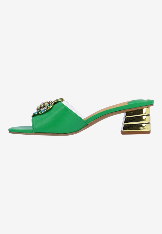 Torti Slip-On Sandal, CLEAR GREEN, alternate image number null