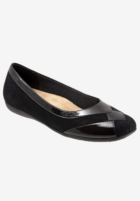 Sharp Flat, BLACK PATENT SUEDE, hi-res image number null