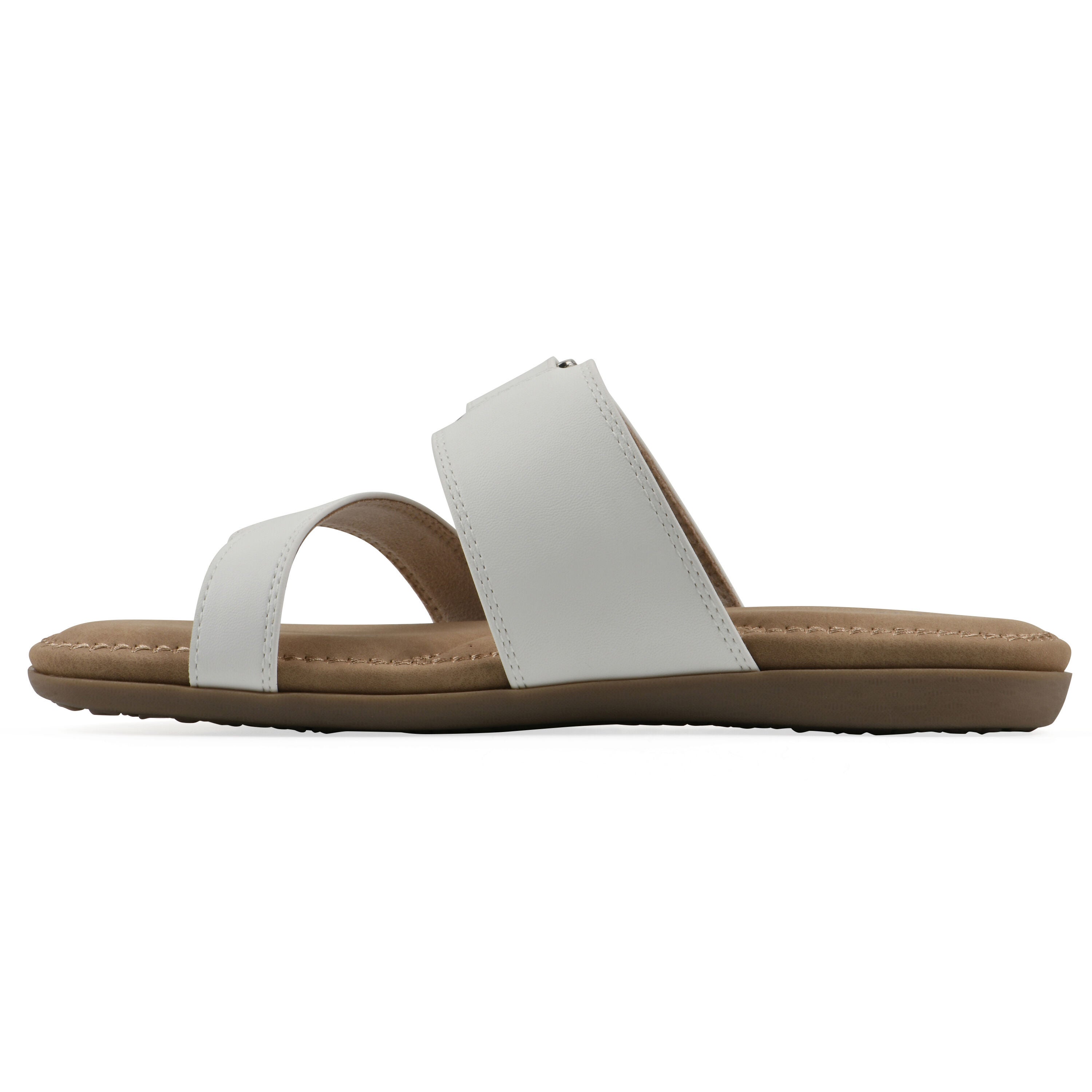 Fancify Slide Sandal, WHITE SMOOTH, alternate image number 3