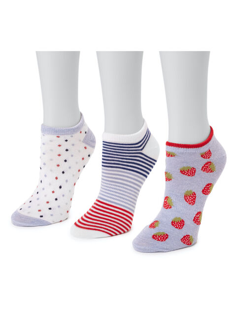 6 Pair Pack Ankle Socks, , alternate image number null