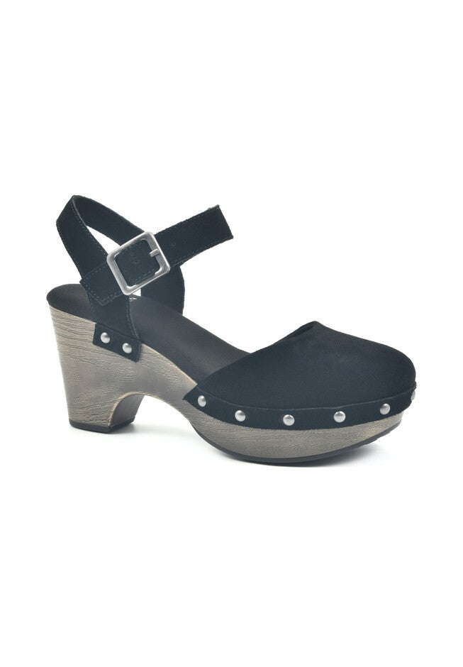Cherub Heeled Clog, BLACK SUEDE, hi-res image number 0