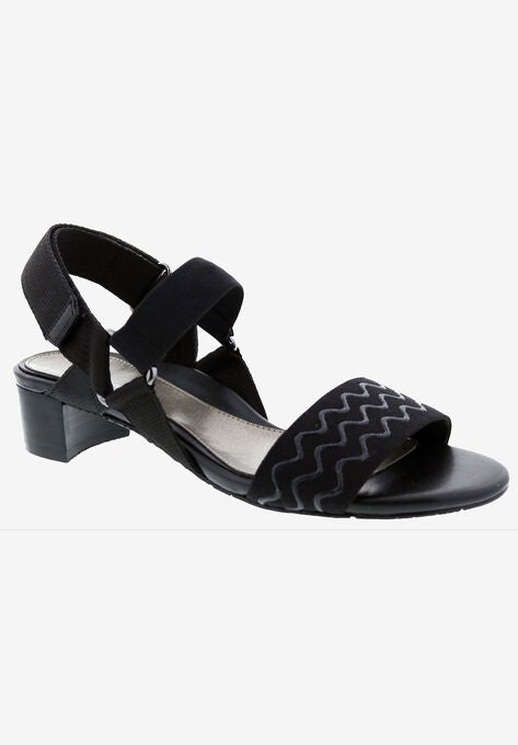 Virtual Sandal, BLACK ELASTIC, hi-res image number null