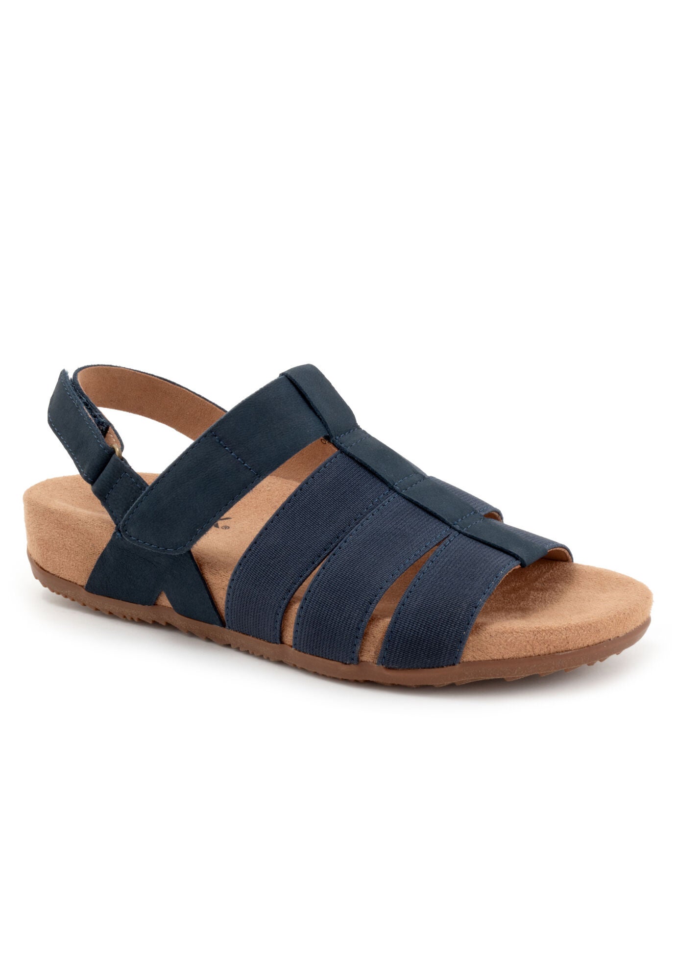 Burnaby Adjustable Strap Sandal, NAVY NUBUCK, hi-res image number 0