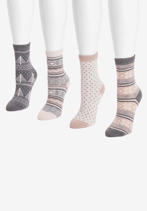 4 Pair Pack Holiday Boot Socks, , alternate image number null