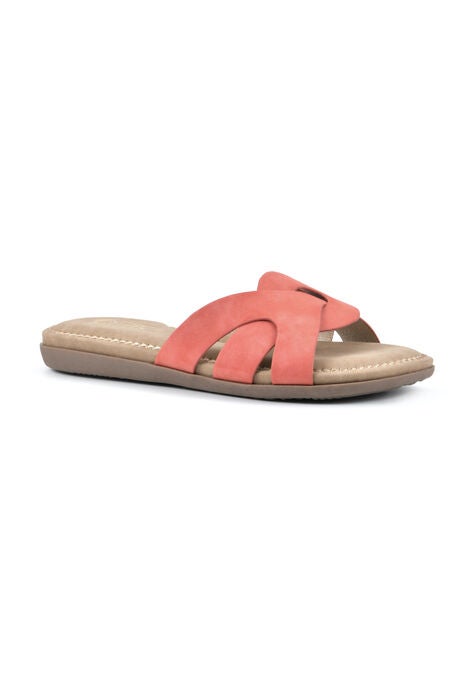 Cliffs Fortunate Slide Sandal, RED SUEDE SMOOTH, hi-res image number null