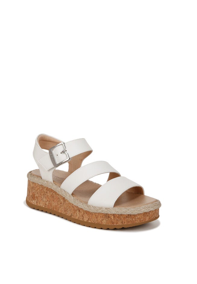 Ellie Espadrille Wedge Sandal, WHITE FAUX LEATHER, hi-res image number 0