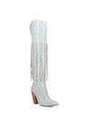 Kitty Kat Knee High Fringe Boot, TURQUOISE, hi-res image number null