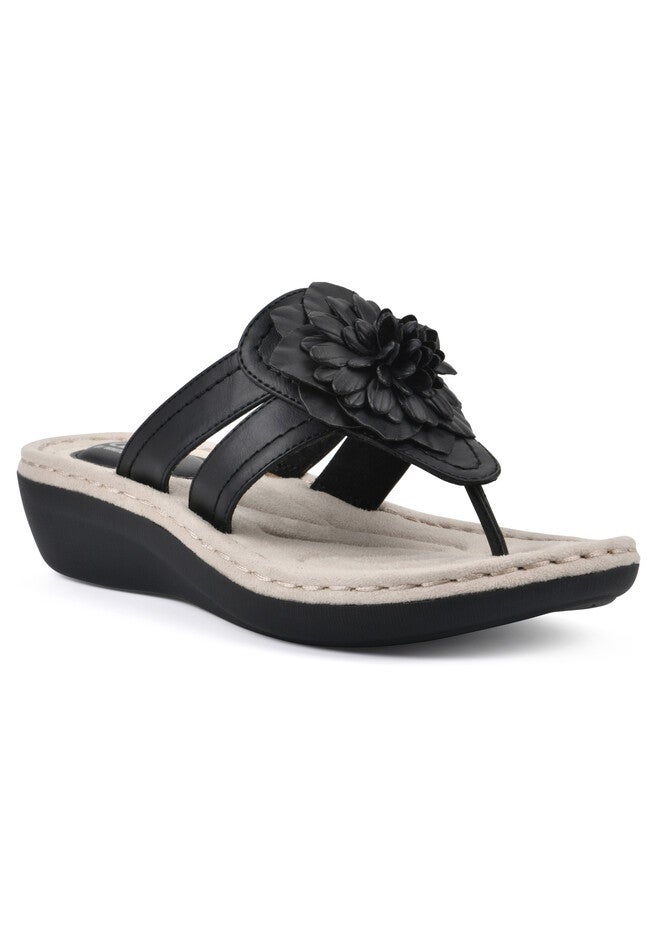 Cassia Slip On Sandal, BLACK SMOOTH, hi-res image number 0