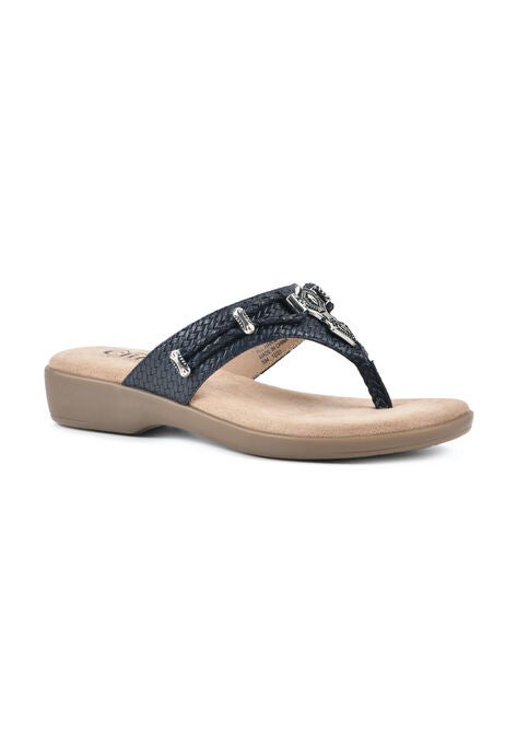 Cliffs Bailee Thong Sandal, NAVY WOVEN, hi-res image number null
