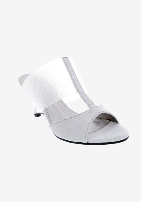 Iran Heeled Mule, GREY MICRO SUEDE, hi-res image number null