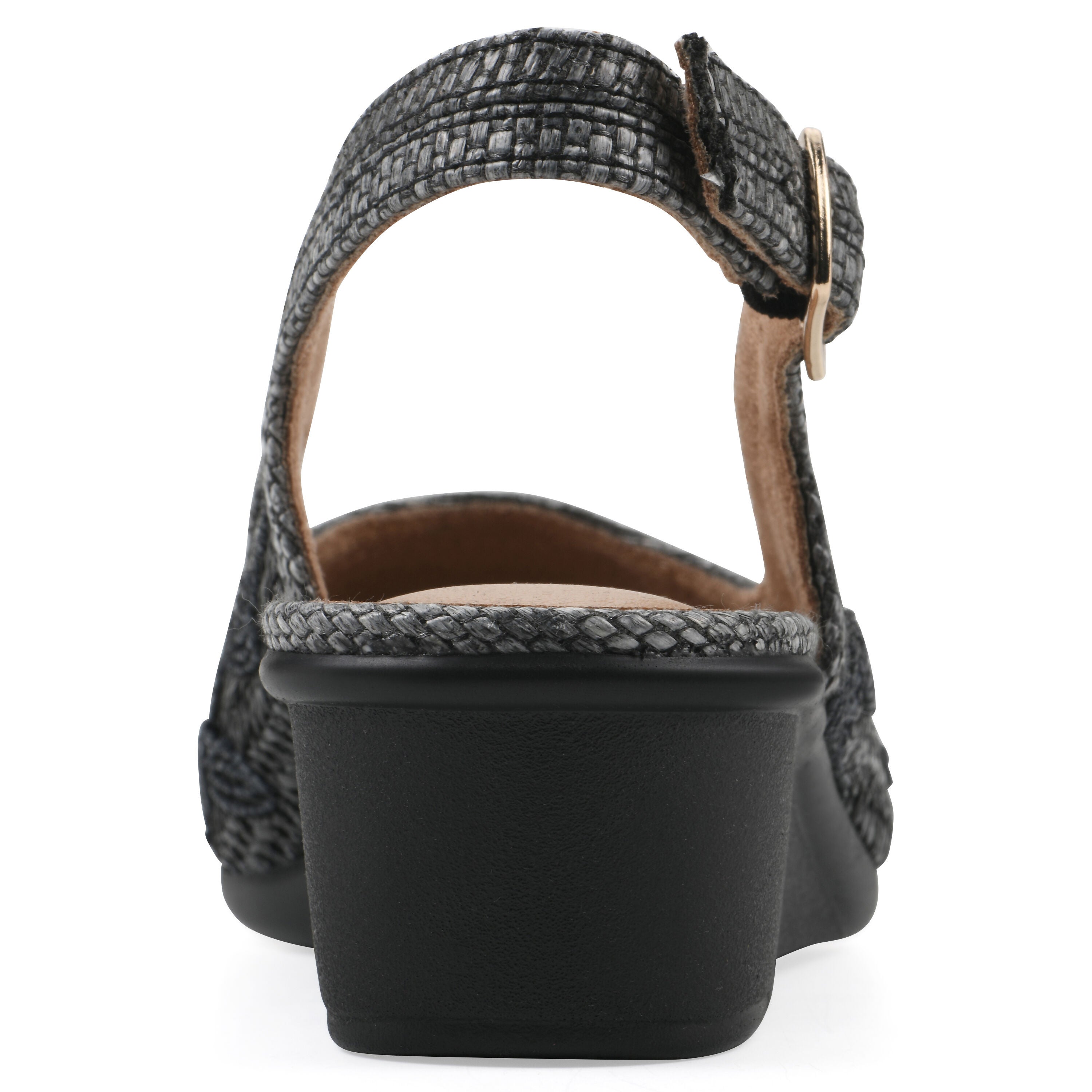 Boris Slingback Wedge, BLACK FABRIC, on-hover image number 1