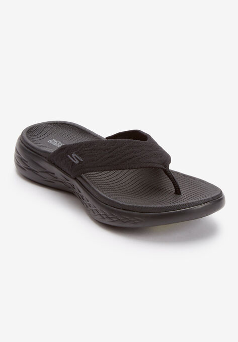 The On the Go Sunny Sandal, BLACK WIDE, hi-res image number null