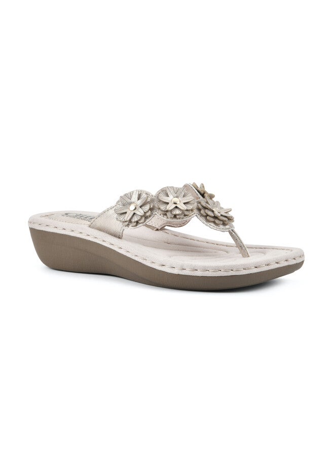 Cliffs Clarity Thong Sandal, GOLD METALLIC, hi-res image number 0