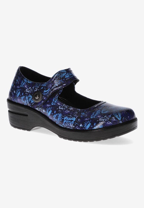 Letsee Mary Jane Flats, PURPLE BLUE PATENT, hi-res image number null