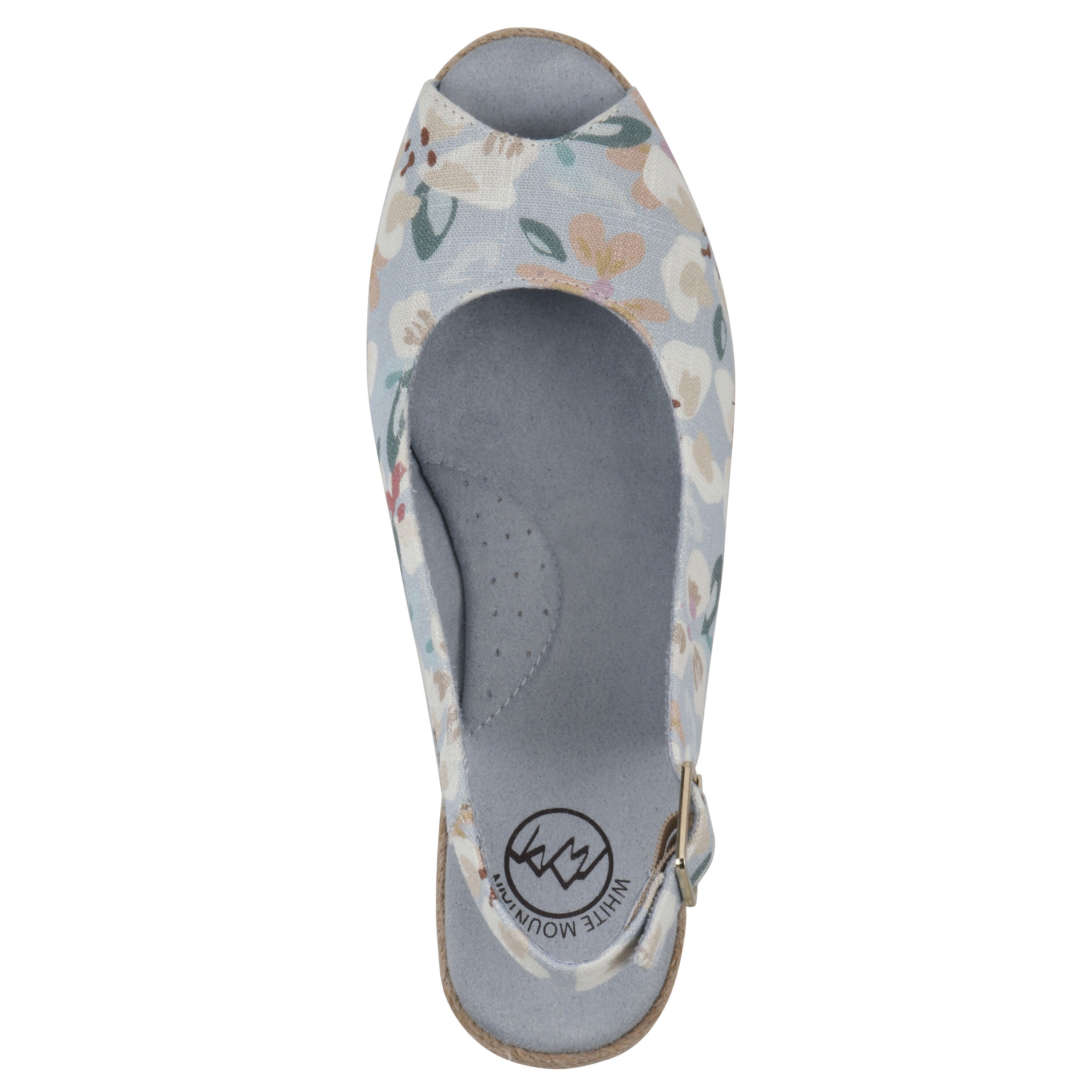 Maize Espadrille Wedge, LIGHT BLUE FLORAL, alternate image number 4