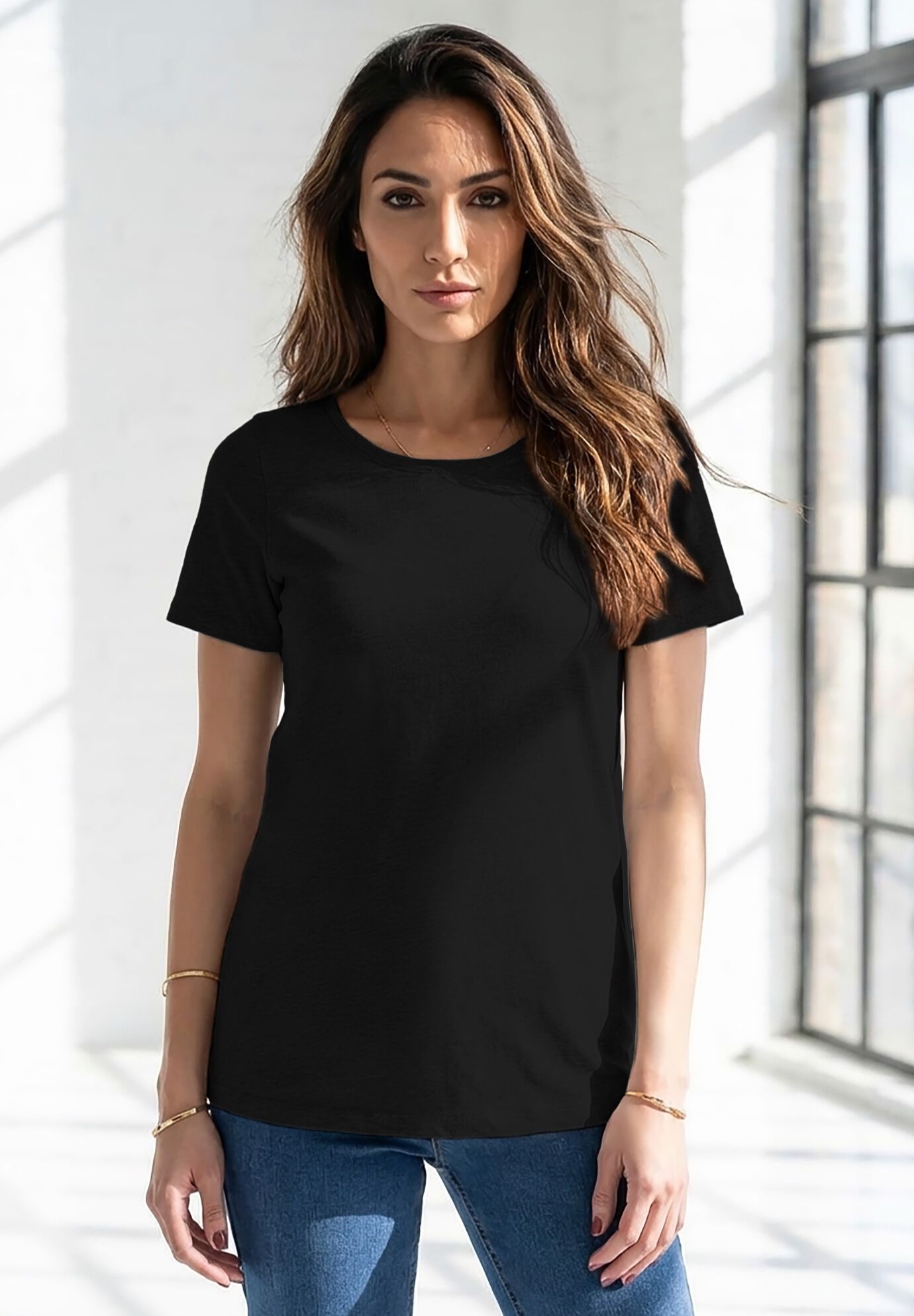 Plus Size Cotton Ultimate Crewneck Tee