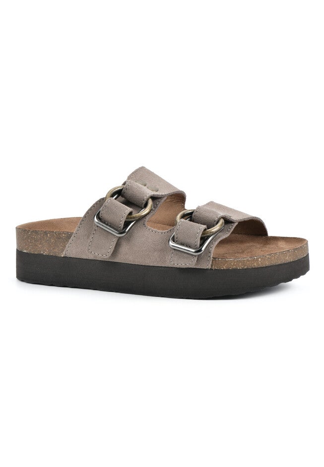 White Mountain Honesty Footbed Sandal, LIGHT TAUPE SUEDE, hi-res image number null