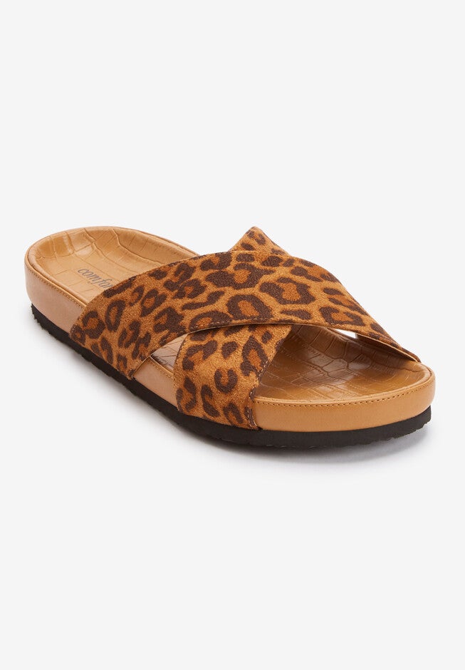 The Gia Slip On Footbed Sandal, ANIMAL, hi-res image number 0