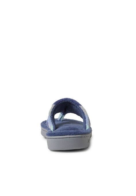 Dearfoam Melanie Colorblocked Microfiber Terry Thong, , on-hover image number null