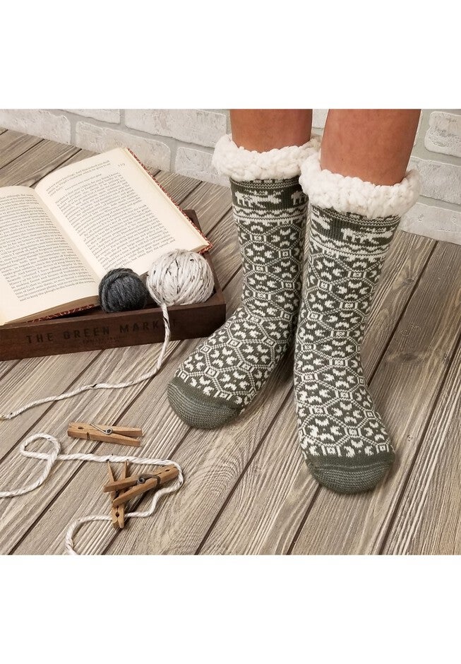 Moose Slipper Socks, , on-hover image number 1
