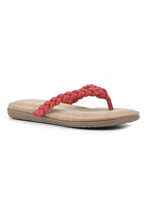 Cliffs Freedom Thong Sandal, RED SMOOTH, hi-res image number null