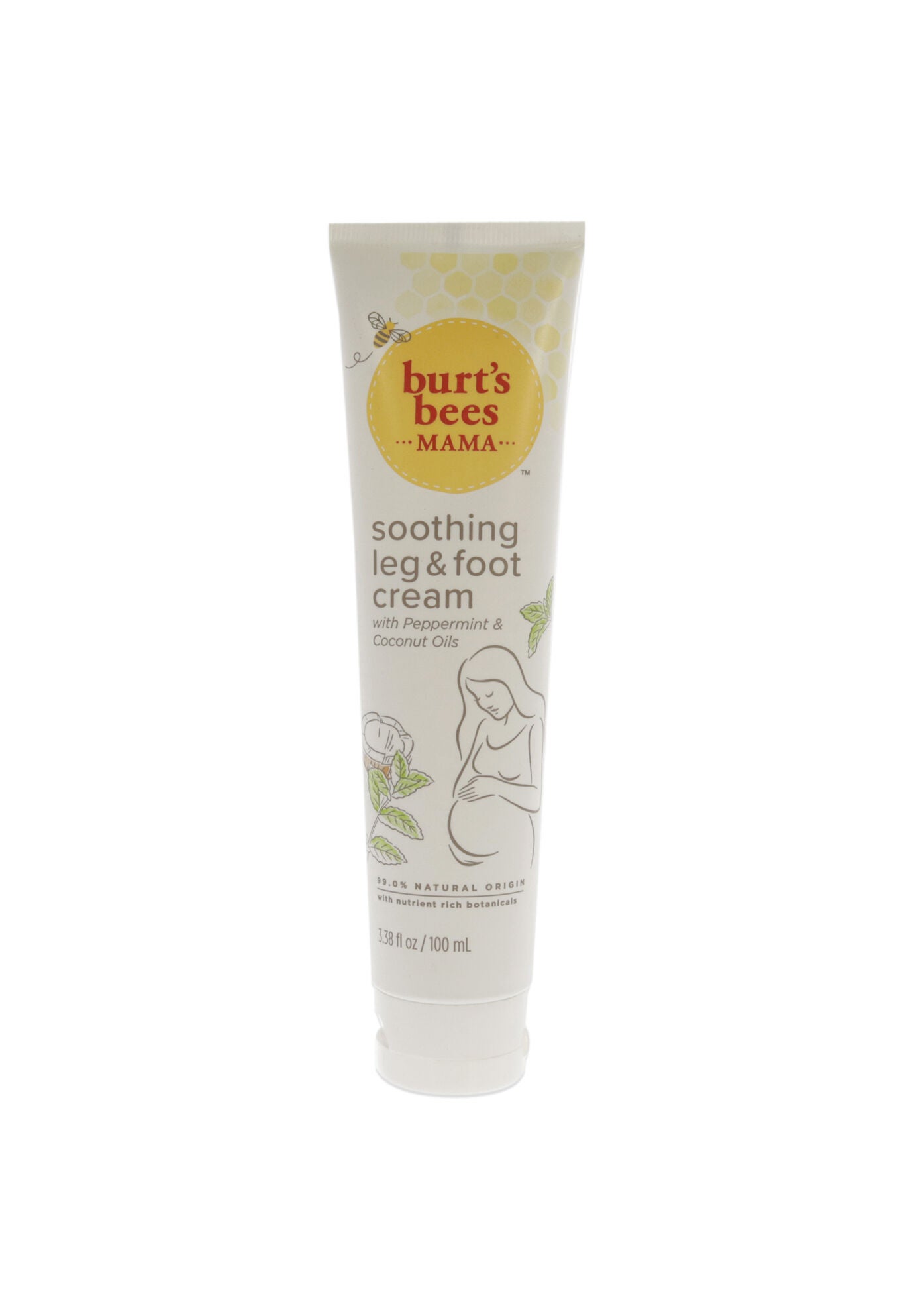 Burt's Bees Mama Bee Leg & Foot Creme – 3,38 Oz (96 G), Mit Pfefferminz- Und Kokosöl, Für Schwangere