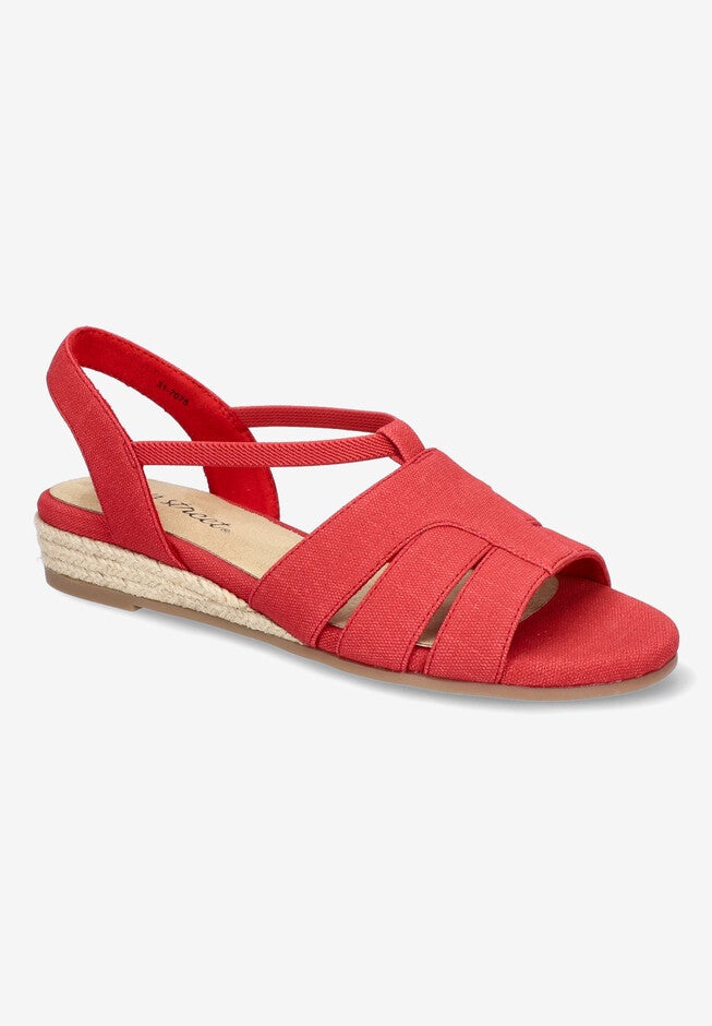Yesenia Espadrille Sandal, RED LINEN PRINT, hi-res image number 0
