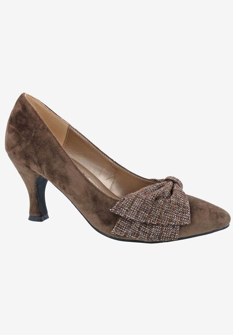 Charm Plaid Kitten Heel Pump, BROWN VELVET, hi-res image number null